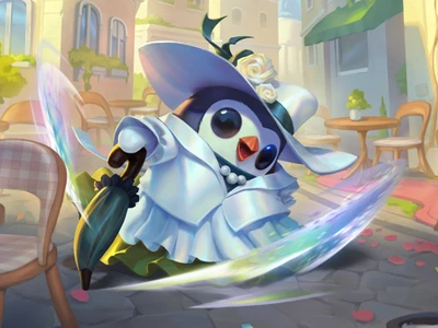 Pengu with a Parasol